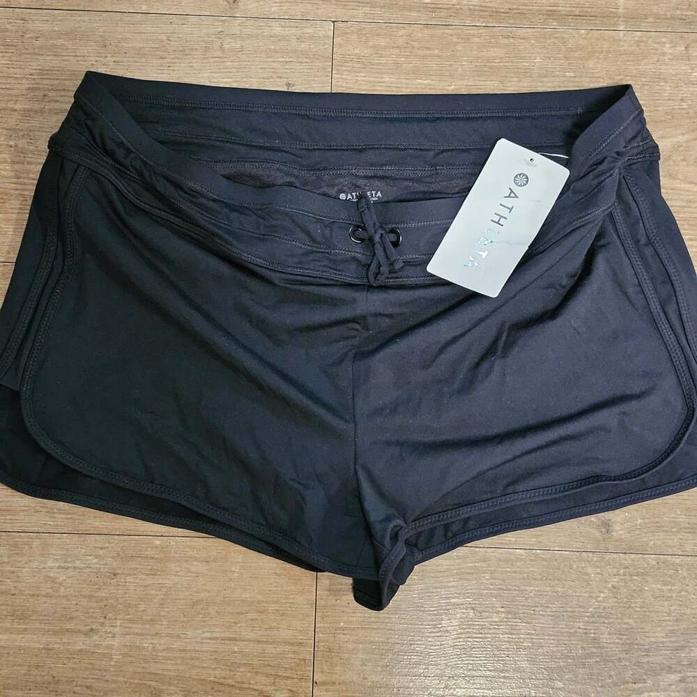 Athleta Surge Short Black Size L NWT Sport Swim Shorts
